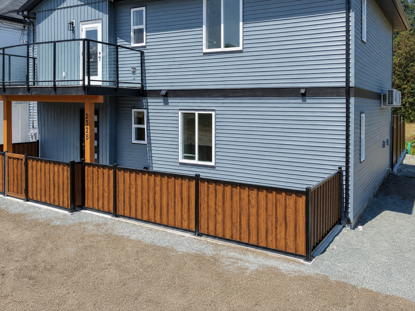 Lower Unit 100 at the blue 2188 Jingle Pot Road residence
